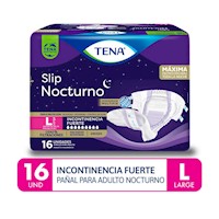 Pañales Tena Slip Noctuno Talla L - Bolsa 16 UN